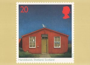 Haroldswick Shetland Post Office RMPQ Stamp Rare Postcard