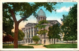 Illinois Springfield County Court House 1933 Curteich