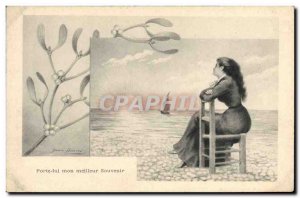 Old Postcard Fantasy Illustrator Woman Wear it my best memories
