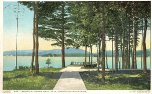 Vintage Postcard 1911 Boat Landing at Arrow Head Inlet Adirondack Mountains NY