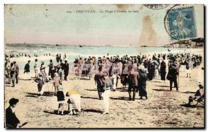 Old Postcard Deauville Beach has the & # 39Heure Bath