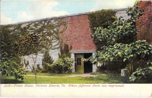 Civil War, c.'06, Jefferson Davis Prison House, Fortress Monroe, VA,Old Postcard