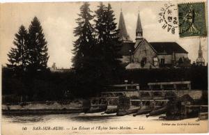 CPA BAR-sur-AUBE - Les ecluses et l'eglise (197147)