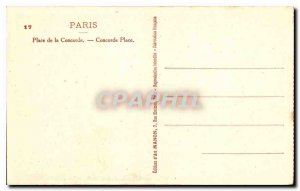 Postcard Old Paris Concorde Square