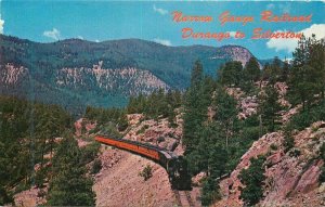 Colorado Denver Rio Grande Gauge Train 1950s Petley Postcard 22-4629