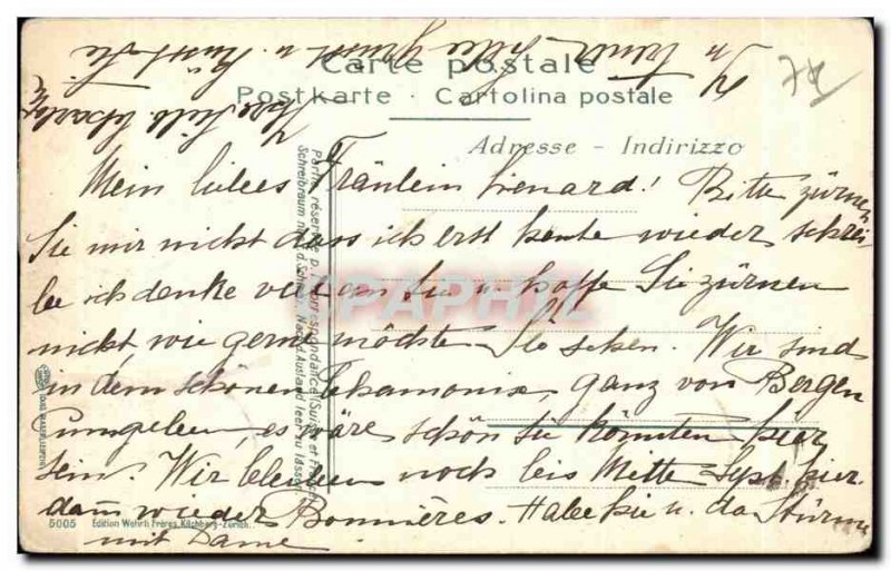 Old Postcard Pointed Stone (Montblanc)