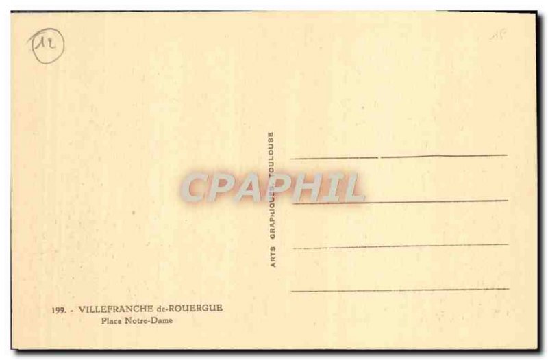 Old Postcard Villefranche De Rouergue up our lady