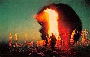 Canton Maine Camp Wekeela, Photochrome Vintage Postcard U12814