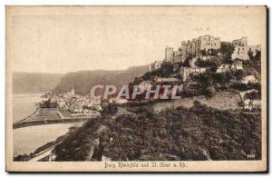 Postcard Old BurgRheinfels and St Goar has Rh