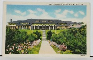 Virginia Beach VA Princess Anne Golf Club Linen Postcard E7