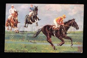 3026009 HORSE Race. Sign DONADINI. #237. Vintage PC