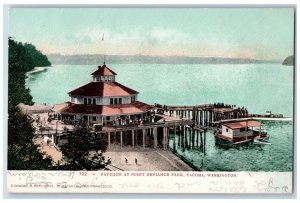 Tacoma Washington WA Postcard Pavilion At Point Defiance Park Scene 1908 Antique