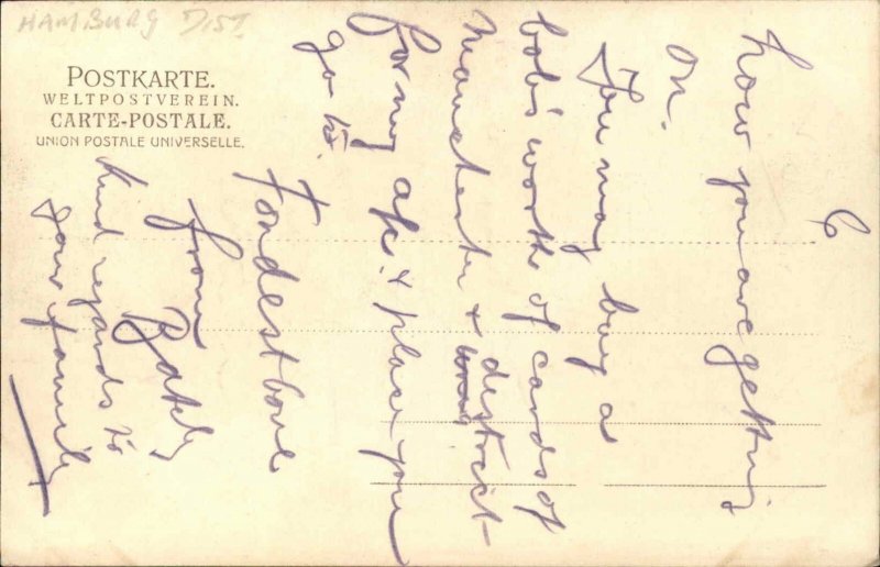 ALTONA GERMANY Gruss vom Elbestrand Antique Postcard