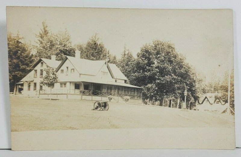 RPPC Lodge Buildings Cannon Large Home Real Photo Postcard P7