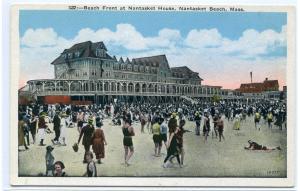 Beach Scene Nantasket House Nantasket Massachusetts 1932c postcard