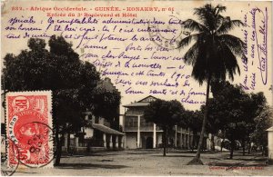 PC ED. FORTIER KONAKRY ENTRÉE DU 3E BOULEVARD ET HOTEL GRENCH GUINEA (a29137)