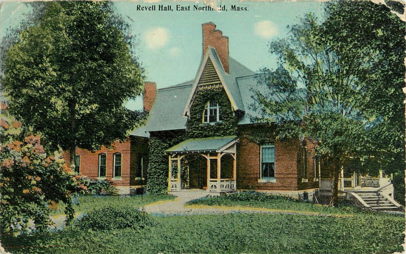 Postcard Revell Hall, East Northfield, MA Posted 1914