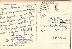 BF23635 rivabella di rimini   italy   front/back image