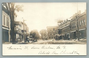 NEW BERLIN NY MAIN STREET ANTIQUE REAL PHOTO POSTCARD RPPC