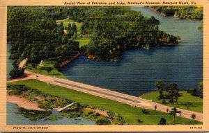 Virginia Newport News Mariner's Museum Aerial View Of Entrance and Lake ...