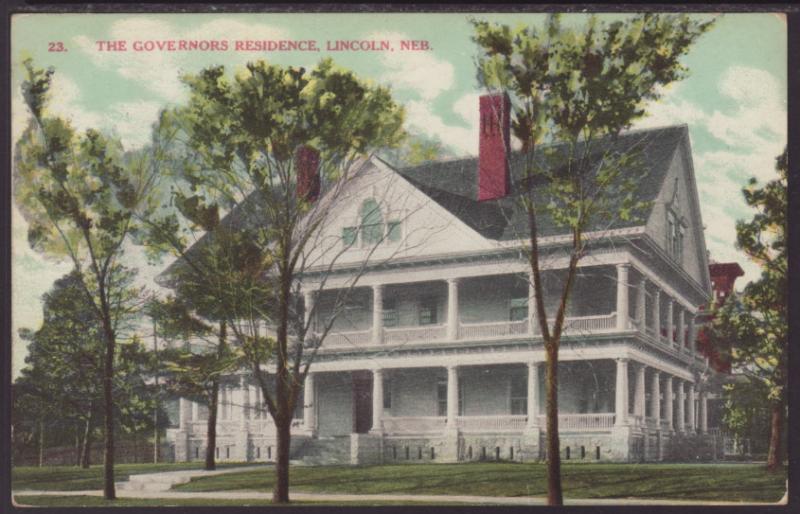 Governors Residence,Lincoln,NE Postcard