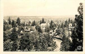 Birdseye View 1940s Spokane Washington Ellis RPPC real photo postcard 1032