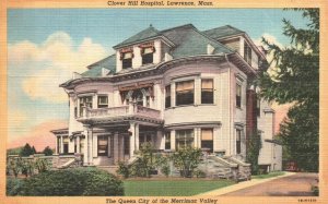 Vintage Postcard Clover Hill Hospital Queen City Merrimac Valley Lawrence Mass