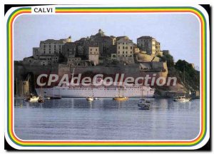 Postcard Modern Calvi Citadel And Boats Reliant I'Un Of The Continent