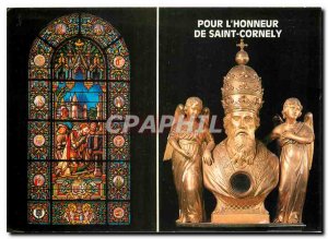 Postcard Modern Church St Cornely Carnac Bust Reliquatre St Cornely And Stain...