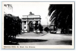 c1940's Av. Brasil Arco Britanico Valparaiso Chile Vintage Unposted Postcard