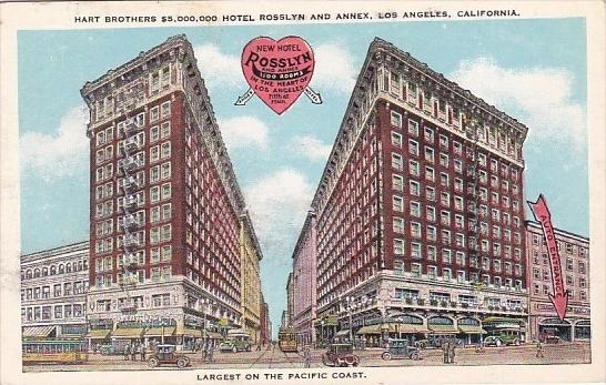 California Los Angeles Hart Brothers 5,000,000 Hotel Rosslyn And Annex