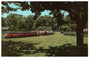 Miniature Train Chicago Famous Amusement Park Rollercoaster Postcard