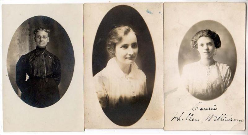 3 - RPPC, Women Cards