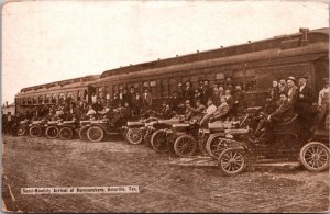 PC Large Group Early Automobile Railroad Train Homeseekers in Amarillo, Texas