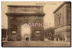 Old Postcard Montpellier Arc de Triomphe