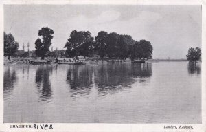 Shadipur Shahdadpur River Sindh Pakistan Antique Postcard