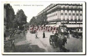 Old Postcard Paris Boulevard des Capucines
