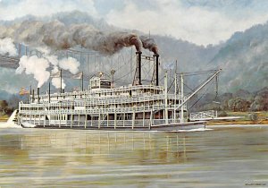 Homer Smith River Steamship, Excursion Boat Painting Ferry Boat Ship 