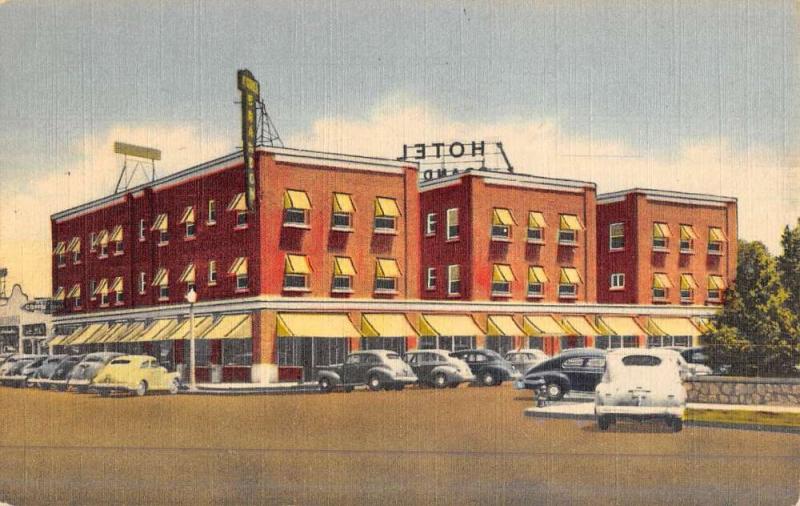 Pecos Texas Hotel Brandon Street View Antique Postcard K46942