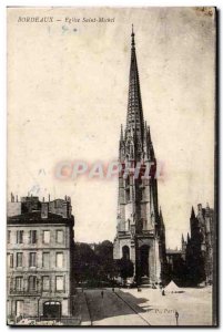 Old Postcard Bordeaux Church of Saint Michel