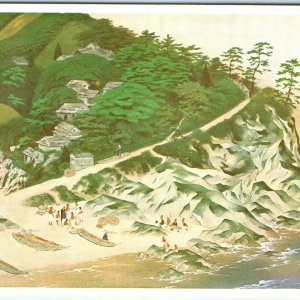 c1940s Japan Painting Matsumoto Ichiyo Postcard 2nd Ministry Education Arts A58 