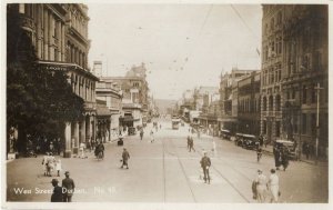 Policeman at West Street Durban South Africa Antique Real Photo Postcard