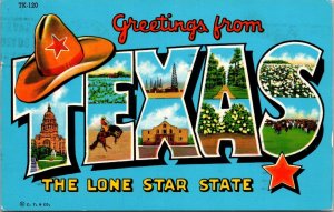 Greetings from Texas The Lone Star State Postcard PC88