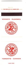 St George Golf and Country Club, Toronto, Ontario Vintage Matchbook Cover