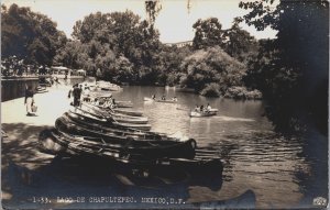 Mexico Lago de Chapultepec Mexico Vintage RPPC C078