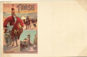 PC TUNISIA, TUNISIAN SCENES, Vintage LITHO Postcard (b29358)