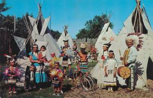 Indian Village in Full Dress - Western USA