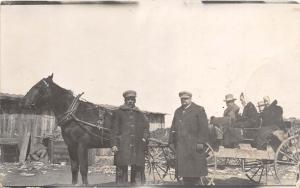 D49/ Denver? Colorado Co Real Photo RPPC Postcard 1915 Horse Buggy People