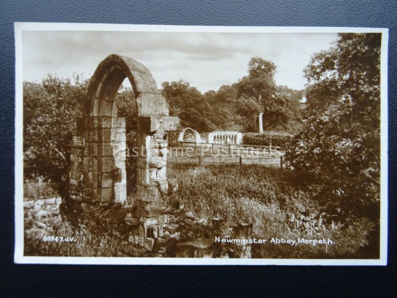 Northumberland Morpeth NEWMINSTER ABBEY RUINS c1923 RP Postcard by Valentine