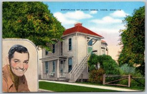 Cadiz Ohio 1940s Postcard Birthplace Clark Gable Movie Star